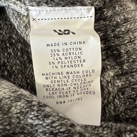 VRST Men Size S Charcoal Multi Relaxed Fit Classic CrewNeck Pullover Sweater NWT - Picture 9 of 9